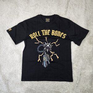 Roll The Bones Medieval Style Gym Shirt Heavyweight 100% Cotton Mace Size Large